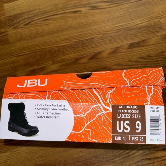 JBU Colorado black faux fur, water resistant, memory foam boots woman size 9 - Picture 4 of 13